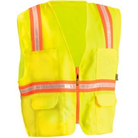 OCCUNOMIX OccuNomix Contractor Surveyors Vest Hi-Vis Yellow, 2XL, LUX-XTRANS-Y2X LUX-XTRANS-Y2X
